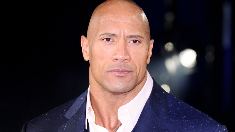 Dwayne Johnson posing 