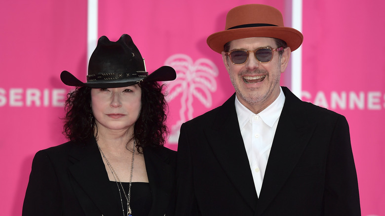 Amy Sherman-Palladino and Dan Palladino posing