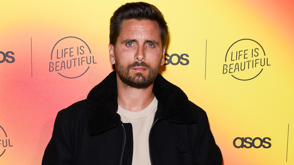 Scott Disick posing with a serious expression