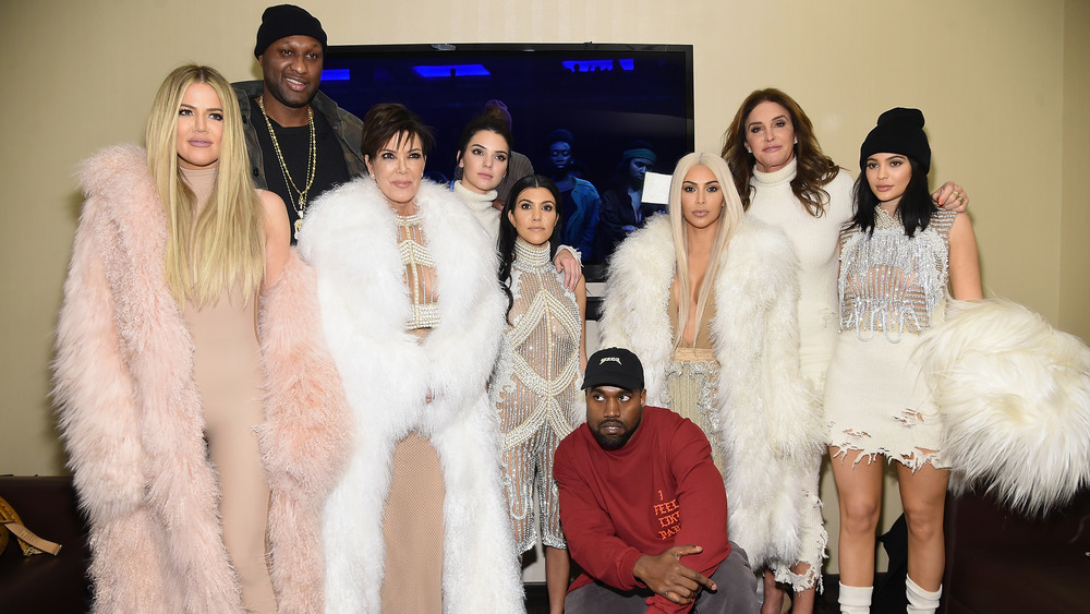 The Kardashian-Jenner family with Kanye West