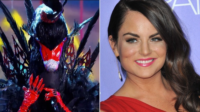 Masked Singer's Black Swan and JoJo split image