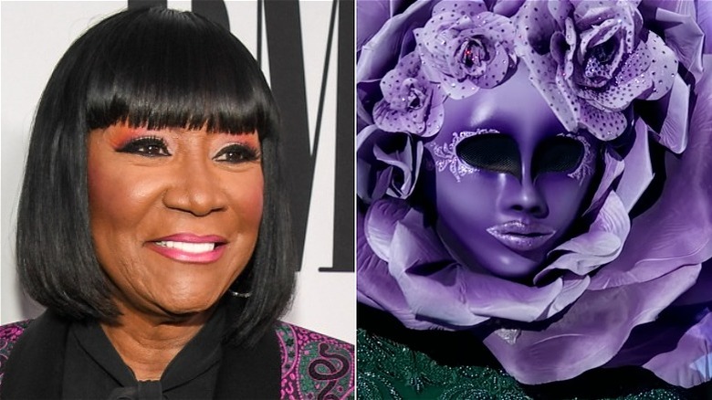 Patti LaBelle and Masked Singer's Flower split image