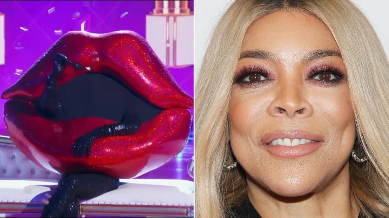 Masked Singer's Lips and Wendy Williams split image