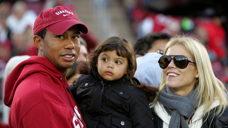 Sam Alexis Woods with Tiger Woods and Elin Nodegren