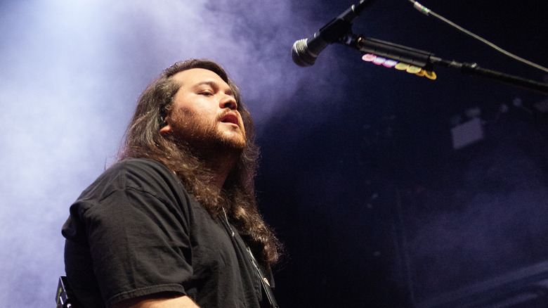 Wolfgang Van Halen with microphone