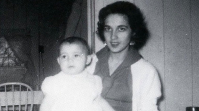 Infant Vanna White with her mother