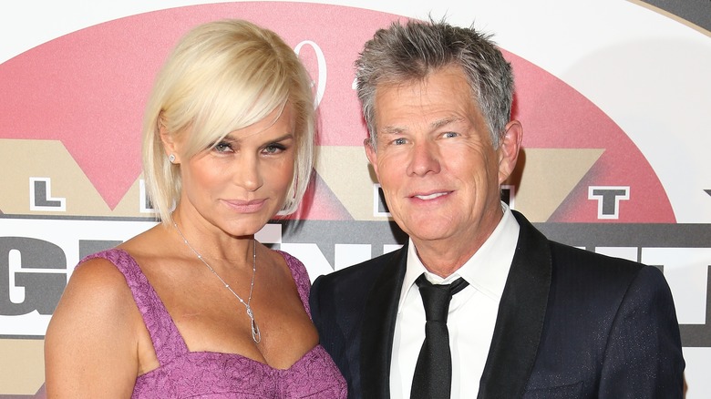 Yolanda Hadid and David Foster pose together