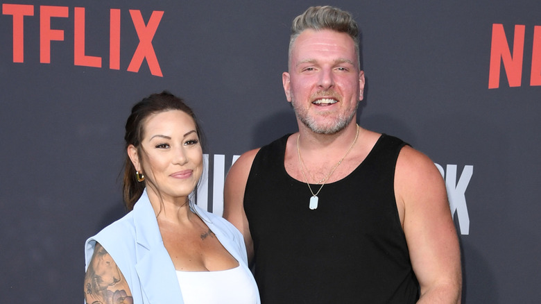 Pat McAfee and wife Samantha attending Netflix event