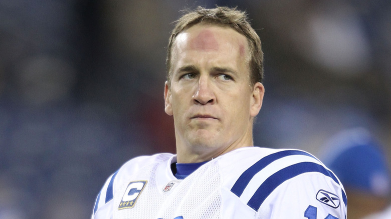 Peyton Manning in his Colts uniform in 2010