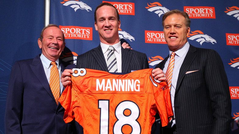 Peyton Manning joins the Broncos in 2012