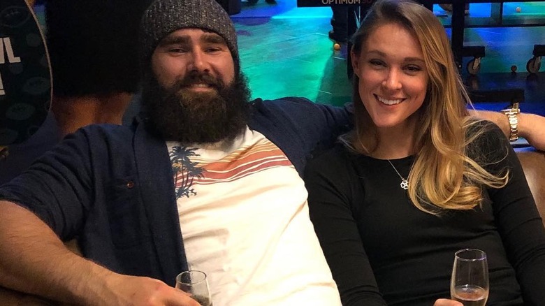 Jason and Kylie Kelce smiling