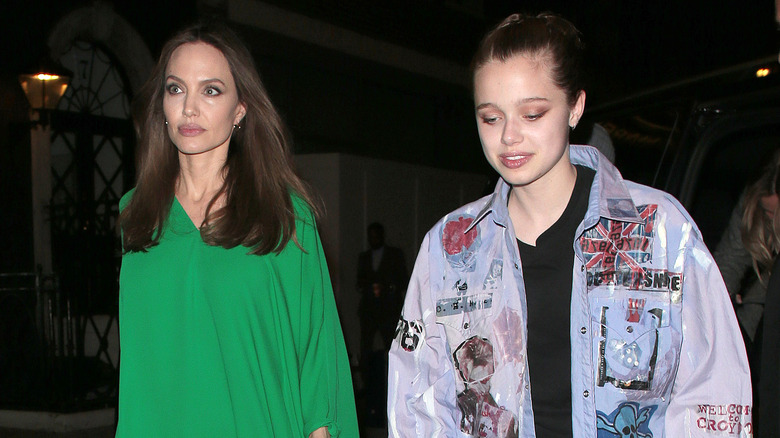 Angelina and Shiloh Jolie at The Eternals premiere