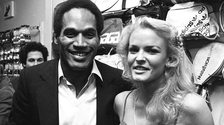 Nicole Brown Simpson posing with OJ Simpson