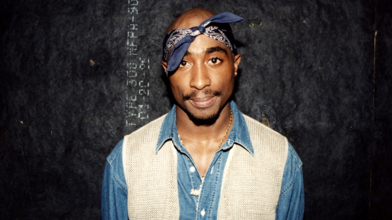Tupac Shakur posing