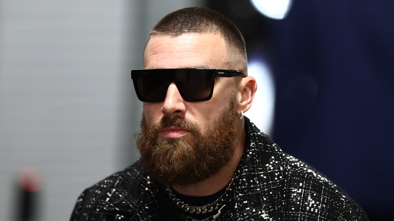 Travis Kelce black sunglasses