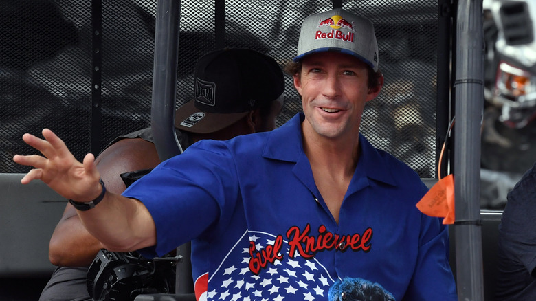 Travis Pastrana waving