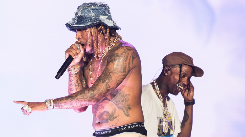 Travis Scott and Future performing at Rolling Loud