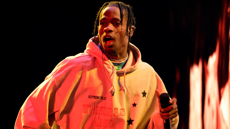 Travis Scott (rapper) performs in concert at FIB Festival