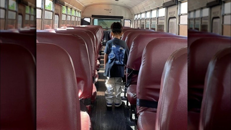 Stormi Jenner school bus 