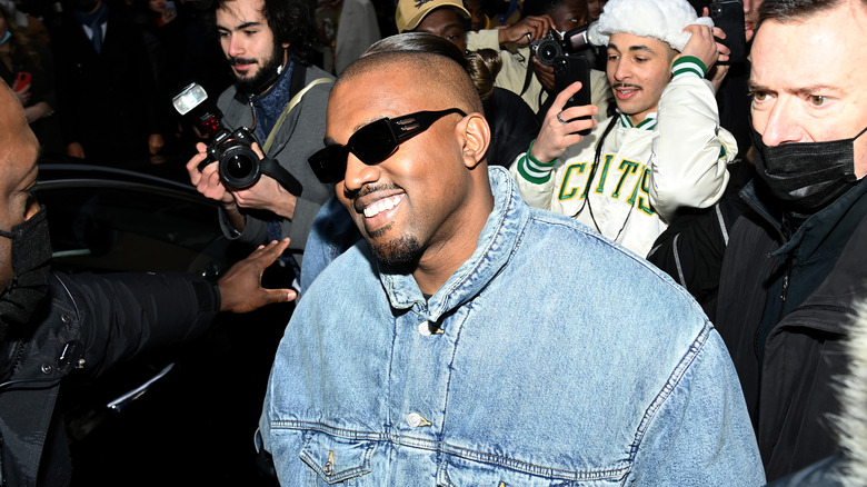 Kanye West smiling