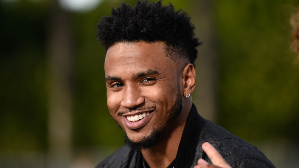 Trey Songz smiling during an interview