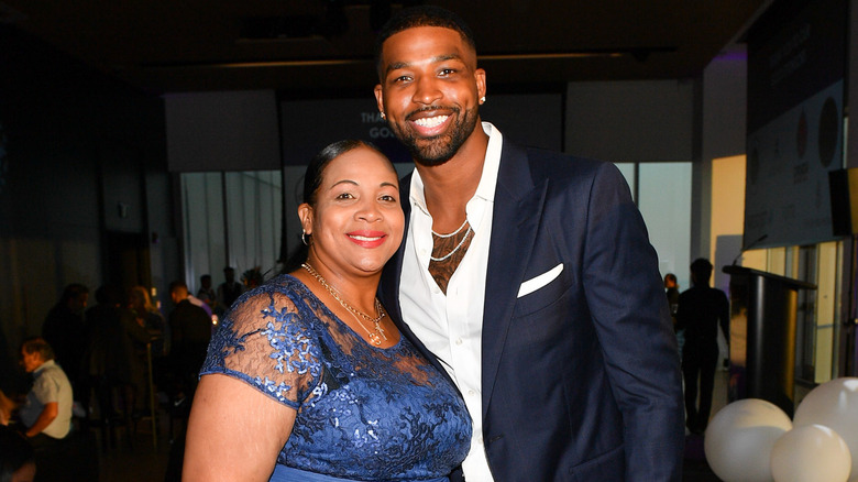 Tristan Thompson and his mother Andrea Thompson