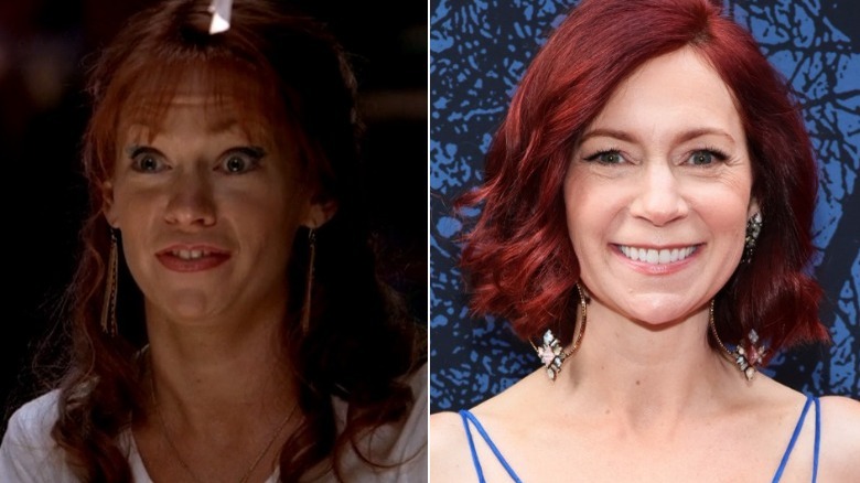 Carrie Preston in "True Blood" and smiling at a 2022 event