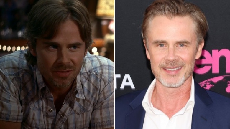 Sam Trammell in "True Blood" and smiling at the EMA Awards