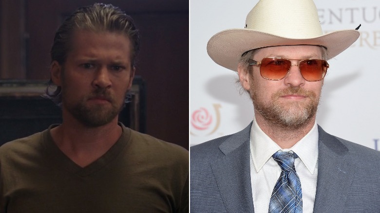 Todd Lowe in "True Blood" and posing at the 2014 Kentucky Derby