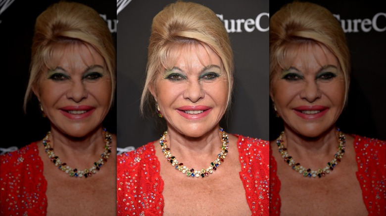 Ivana Trump wearing green eyeshadow