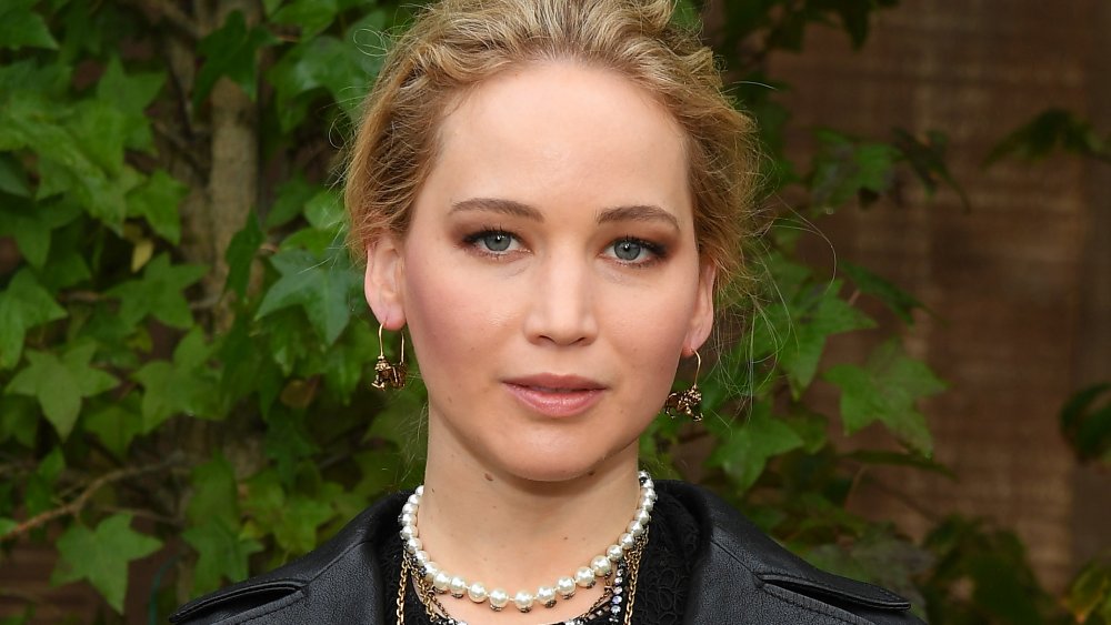 Jennifer Lawrence looking serious 