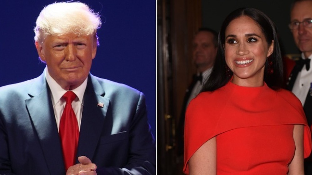 Trump and Meghan Markle smiling