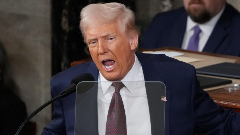 Donald Trump at the joint session of Congress