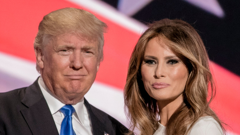 Donald Trump and Melania Trump posing 