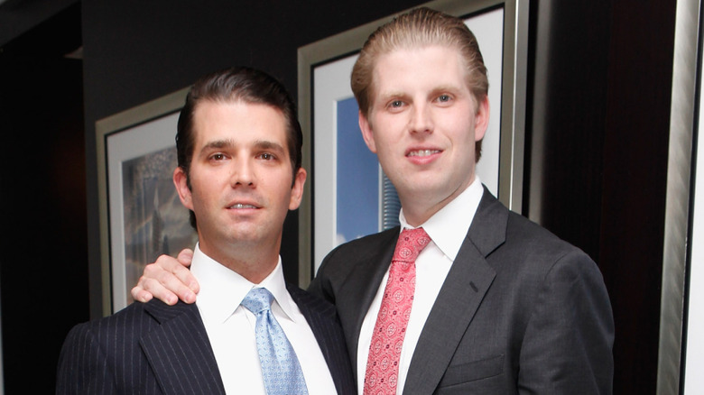 Don Jr. and Eric Trump posing