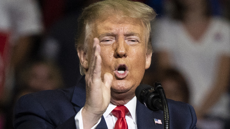 Donald Trump speaking at Tulsa rally