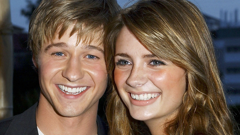 Mischa Barton and Ben McKenzie laughing