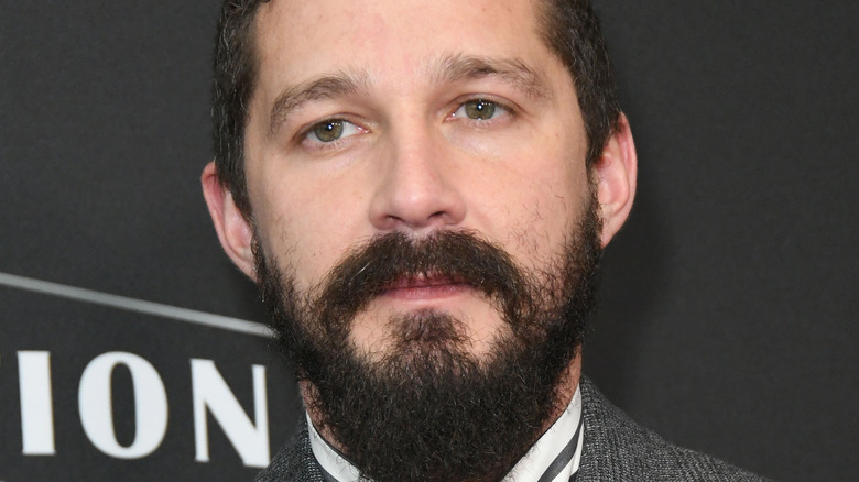 Shia LaBeouf glares