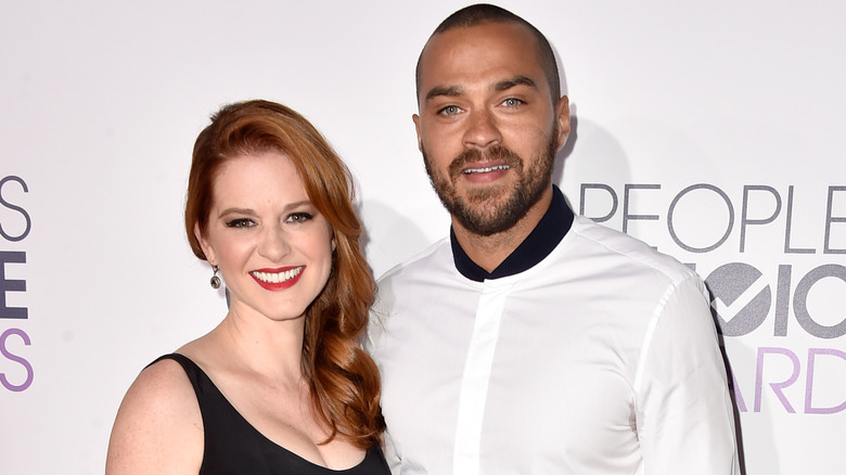 Sarah Drew and Jesse Williams smiling