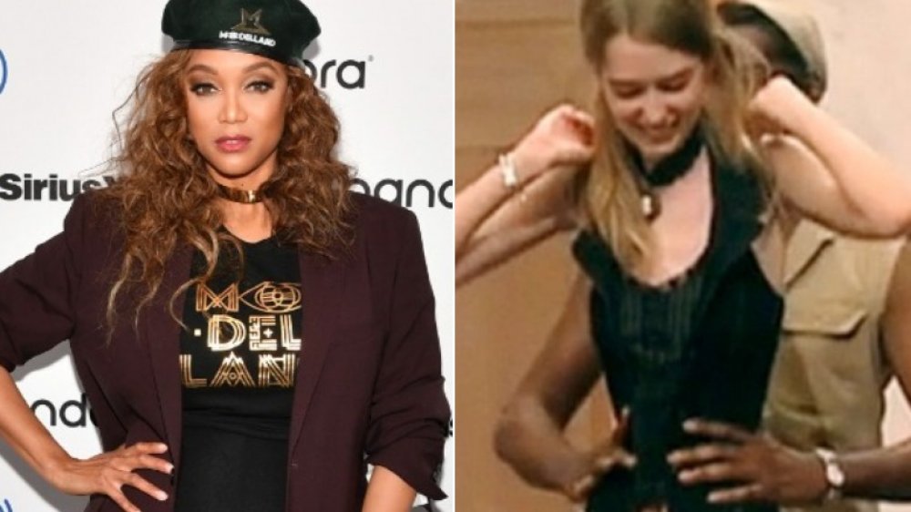 Split image of Tyra Banks, Miss J Alexander and Ann Ward