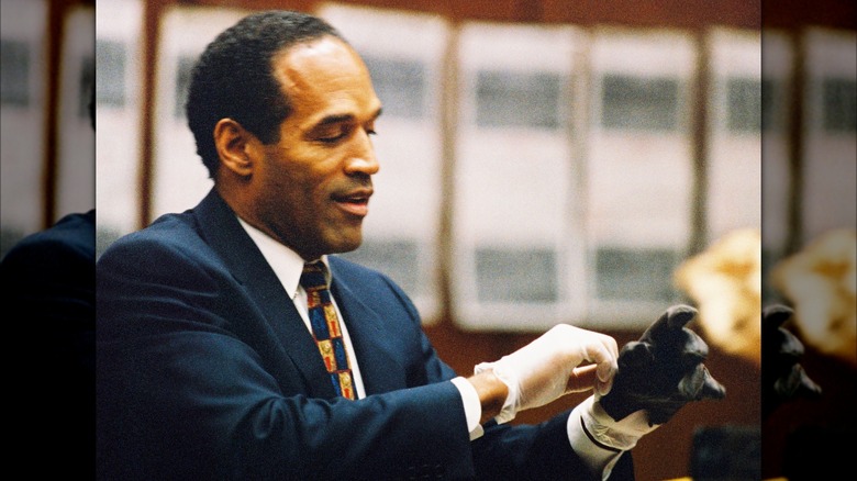 O.J. Simpson leather gloves