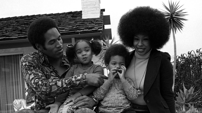 O.J. Simpson with first wife Marguerite Whitley and children