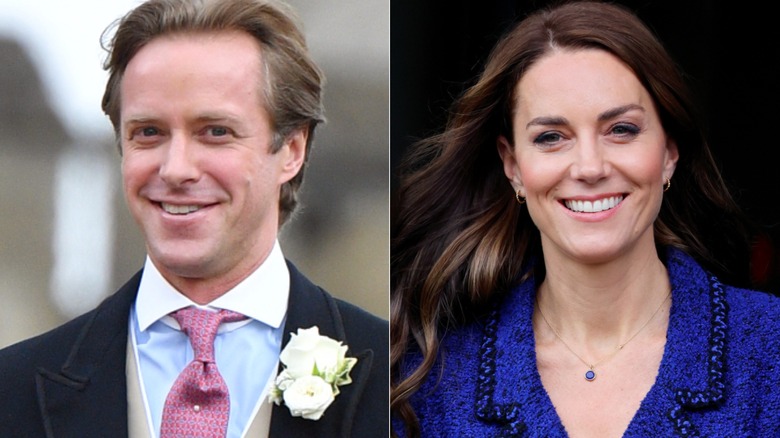 Thomas Kingston and Kate Middleton smiling