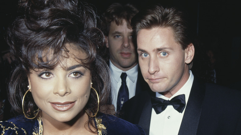 Emilio Estevez behind Paula Abdul