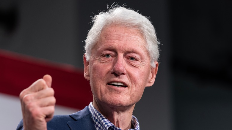 Bill Clinton speaking in close-up