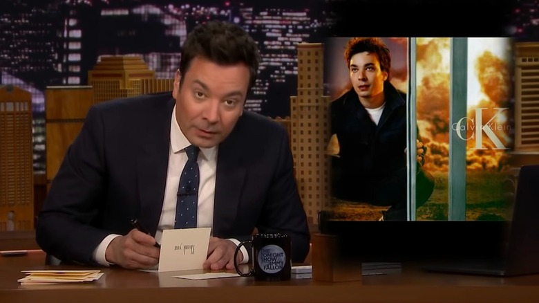 Jimmy Fallon with his Calvin Klein ad