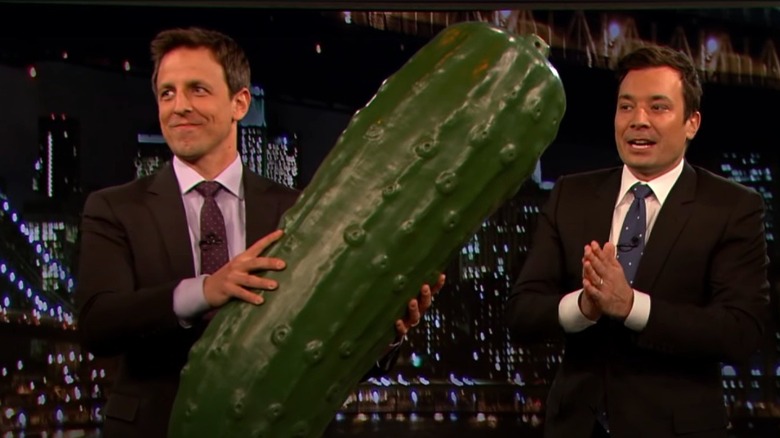 Seth Meyers, Jimmy Fallon and the passing of the pickle