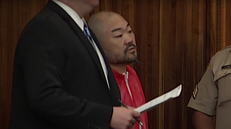 Joseph Son in court, looking on
