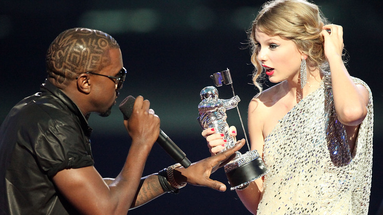 Kanye West interrupting Taylor Swift's acceptance speech 