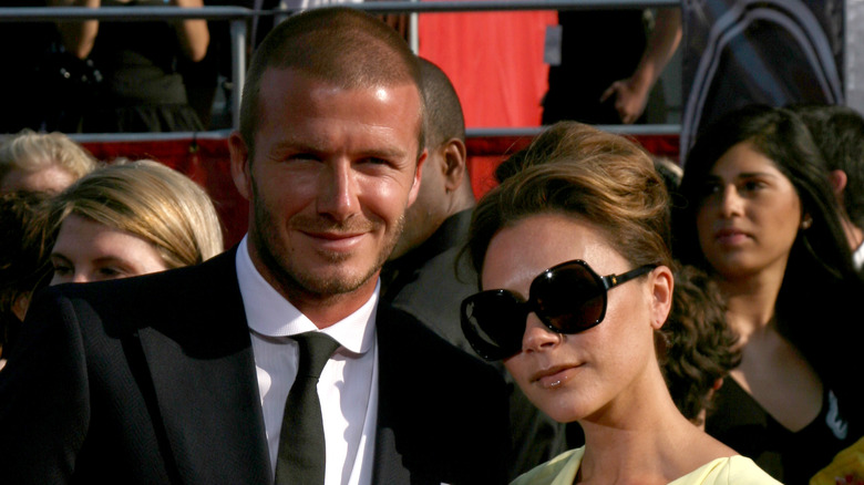 David and Victoria Beckham at an event 